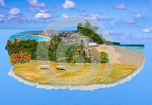 Collage about Jamaica - Caribbean island