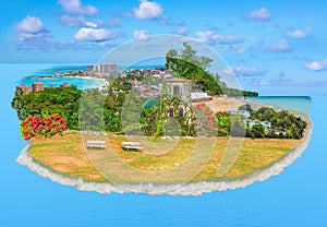Collage about Jamaica - Caribbean island
