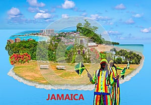 Collage about Jamaica - Caribbean island