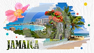 Collage about Jamaica - Caribbean island