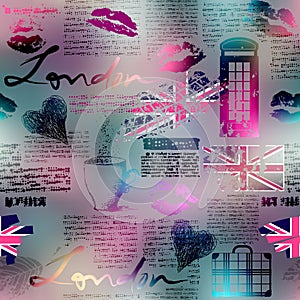 The collage in London style.