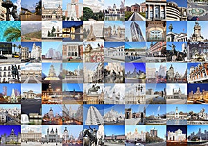 Collage with Madrid views - Plaza Mayor, Cibeles photo