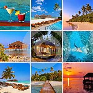 Collage of Maldives beach images (my photos)