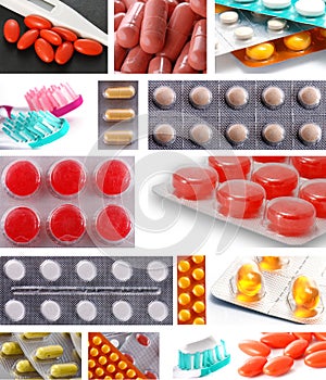Collage of medicines