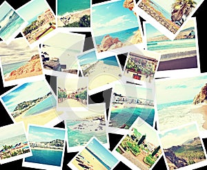 Collage mix with photos from holiday