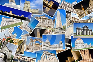 A collage of my best travel photos of famous Landmarks from European cities