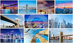 The collage of new york photos