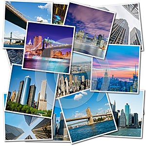 The collage of new york photos