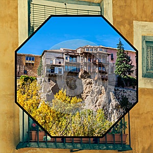 Collage of o Cuenca Spain Europe.