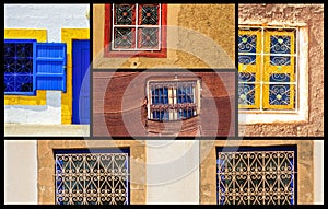 Collage of Old Berber windows