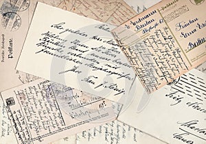 Collage of old letters