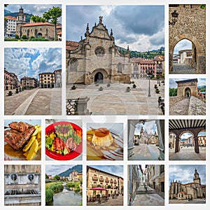 Collage of the old town of Balmaseda.