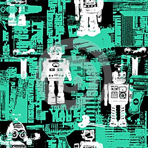 Collage pattern of abstract and meaningless textures,