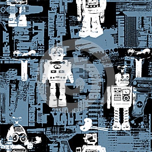 Collage pattern of abstract and meaningless textures,