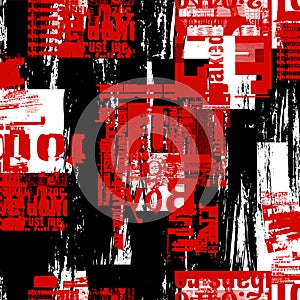 Collage pattern of abstract and meaningless textures,