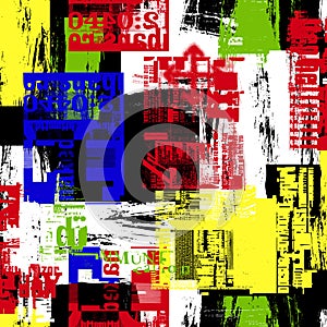 Collage pattern of abstract and meaningless textures,