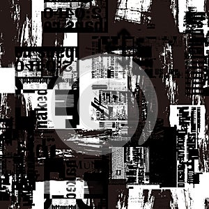 Collage pattern of abstract and meaningless textures,