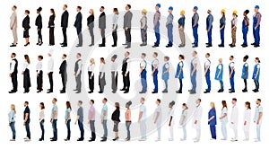 Collage Of People Standing In Line