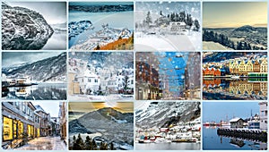 Collage of photos from Bergen