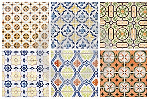 Collage of portuguese tiles