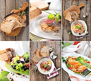 Collage of prepared dishes
