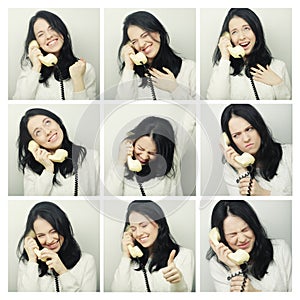 Collage of the same woman