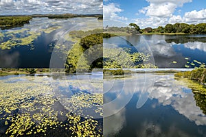 Collage Of Scenic Wetland Images