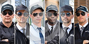 Collage Of Security Guards photo