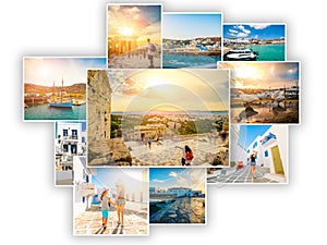 Collage of sights of Greece