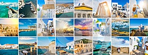 Collage of sights of Greece