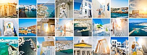 Collage of sights of Greece