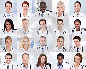 Collage Of Smiling Doctors
