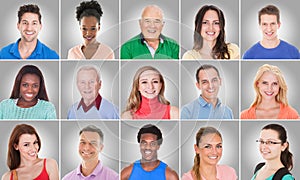 Collage Of Smiling People