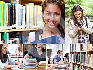 Collage of smiling students