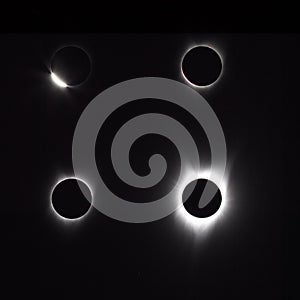 Collage of solar eclipse