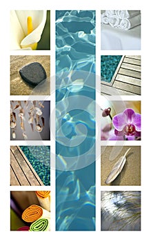 Collage of spa images