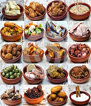 Collage of Spanish cuisine