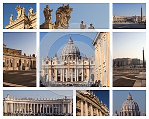 Collage St. Peter's Basilica, Rome