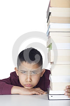 Collage student with books