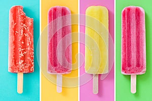 Collage of summer popsicles