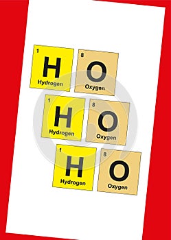 Collage of text word Ho Ho Ho