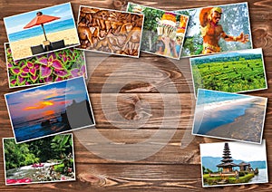 The collage on the theme of Bali, Indonesia