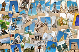 Collage of travel photos from different cities