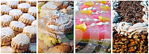 Collage of various cakes