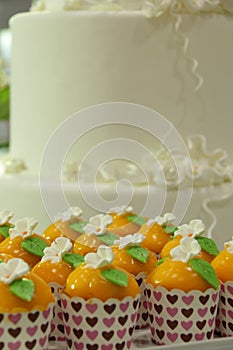 Collage of various cupcakes in decorative cup