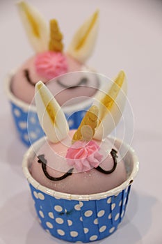 Collage of various cupcakes in decorative cup