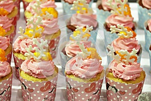 Collage of various cupcakes strawberry