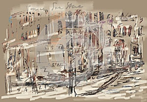 Collage of Venice, Grand Canal