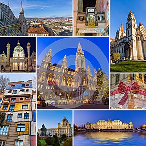 Collage of Vienna Austria travel images my photos