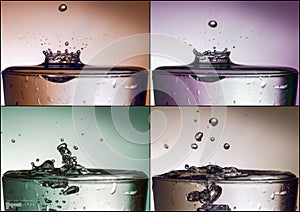 Collage water drop photography